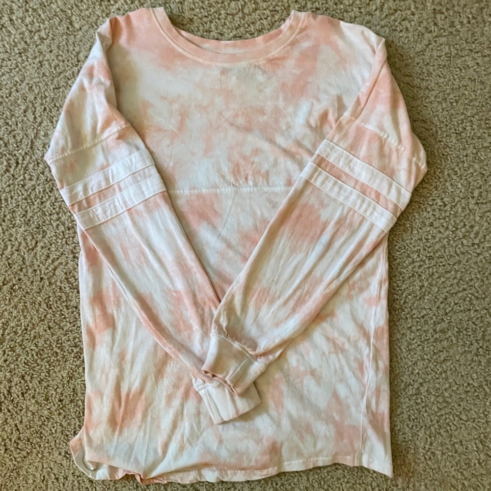 Small 100% Cotton Long Sleeve Light Pink Tye Die